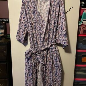 Disney/Vera Bradley Floral Purple & Pink Women's Robe
